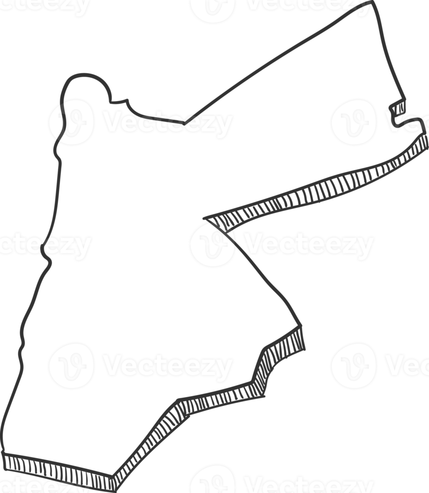 Hand Drawn of Jodan 3D Map png