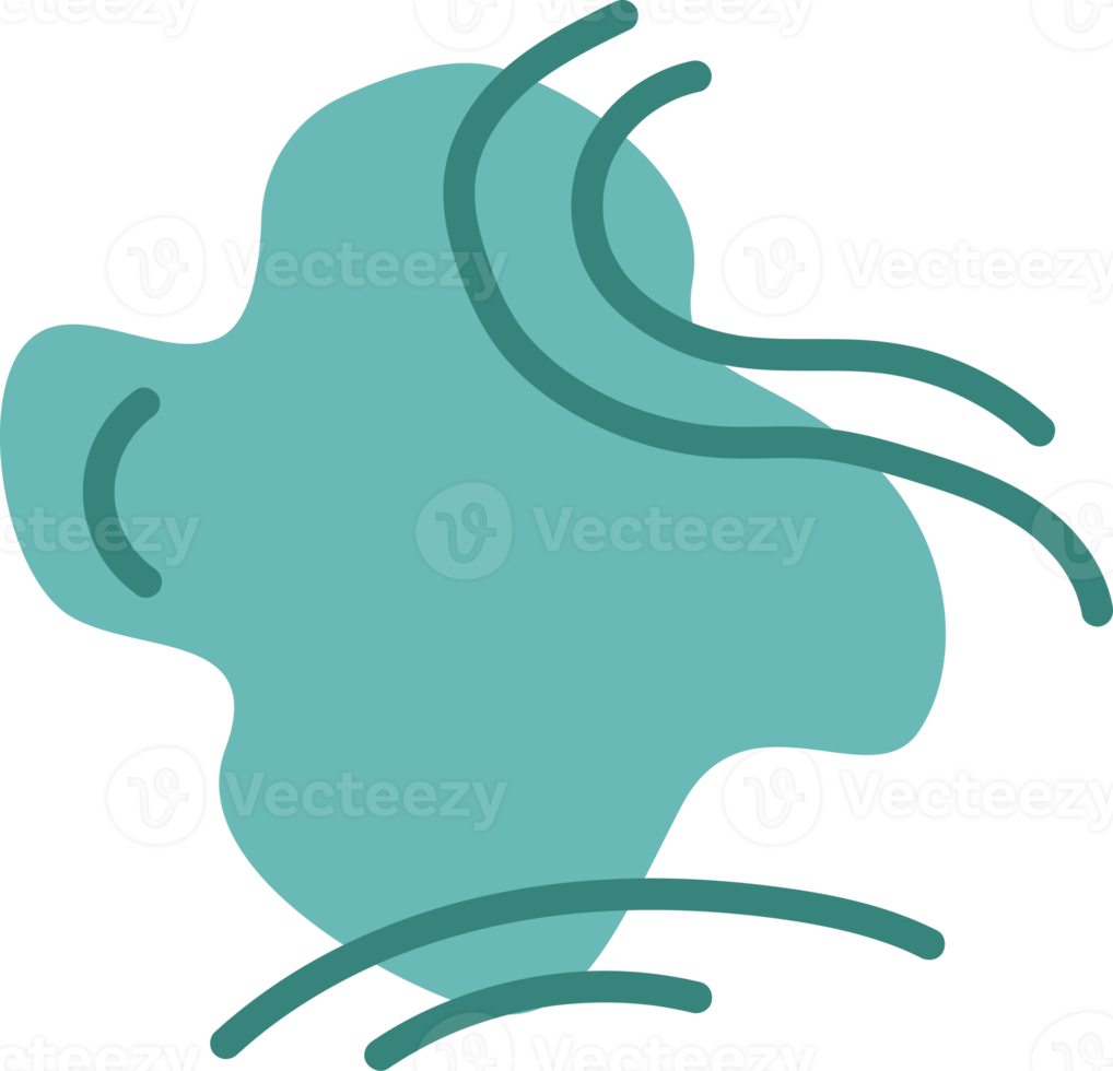 Line art. Abstract fun design with green color. green pastel tone. png