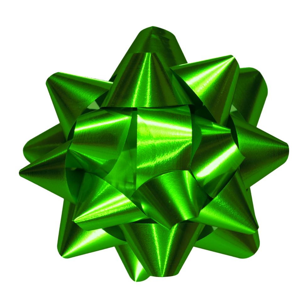 Green Holiday Bow Present Gift Wrapping Icon png