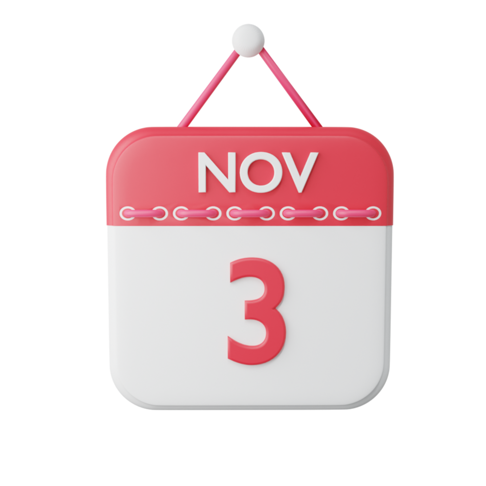 3D Rendereing Calendar icon png