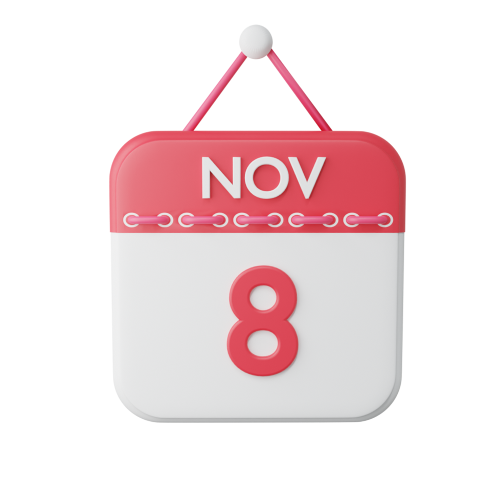 3D Rendereing Calendar icon png