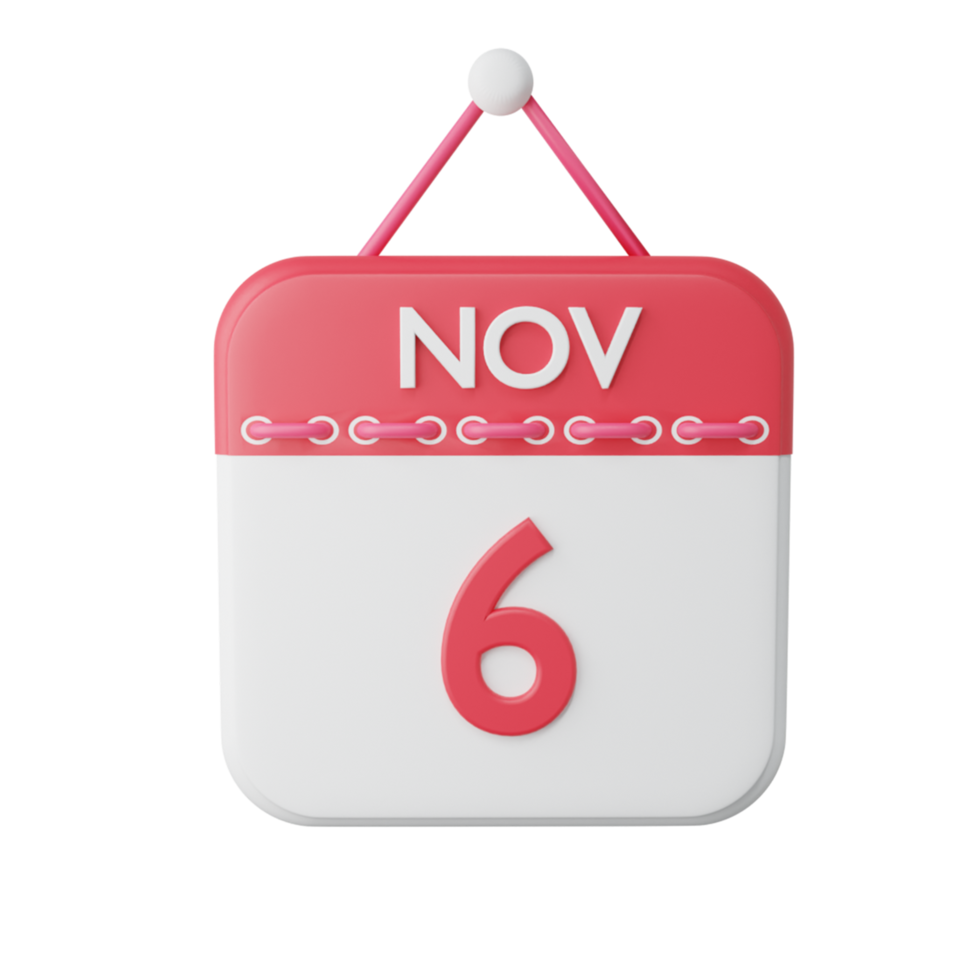 3D Rendereing Calendar icon png