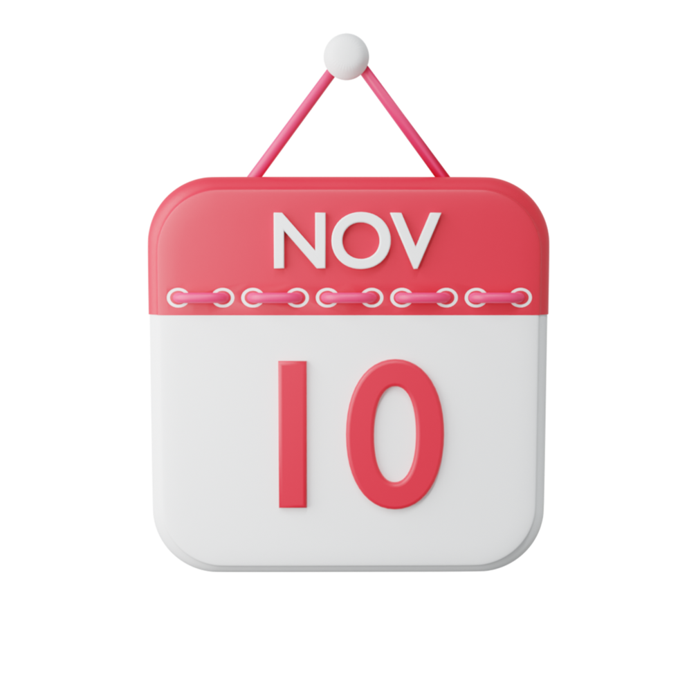 icono de calendario de renderizado 3d png