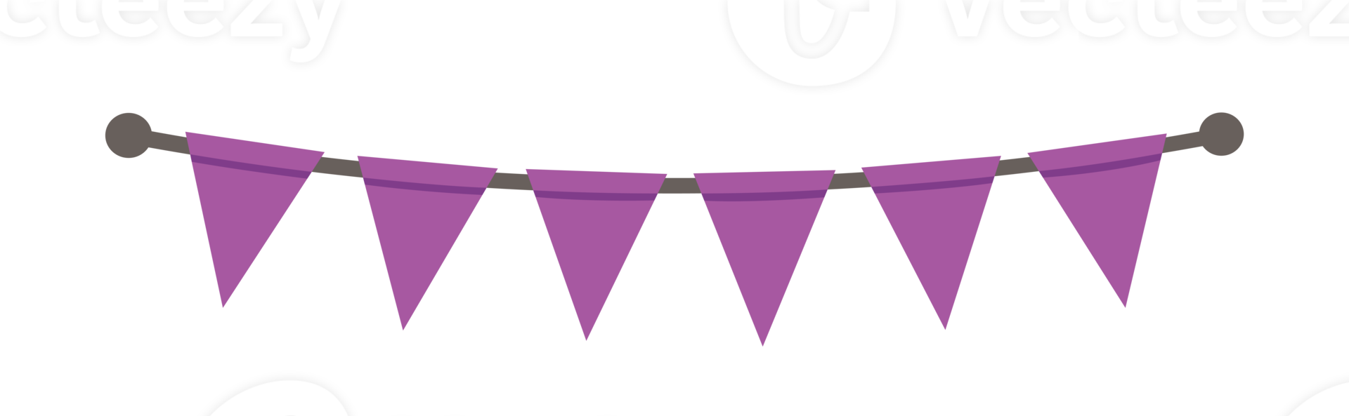 Garlands party banner. illustration png