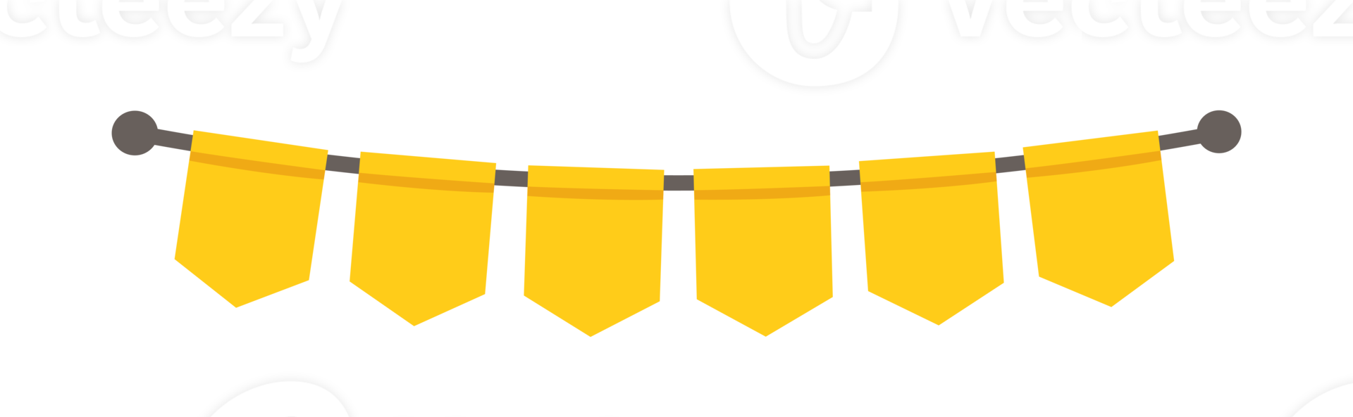 bandeira de festa de guirlandas. ilustração png