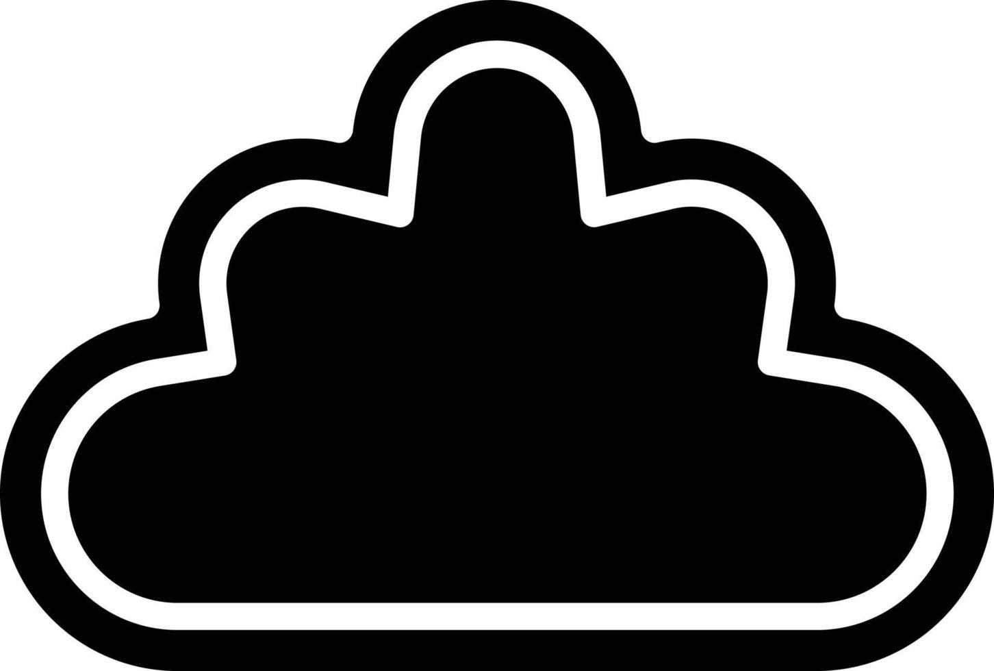 estilo de icono de nube vector