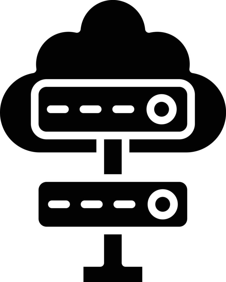 Cloud Server Icon Style vector