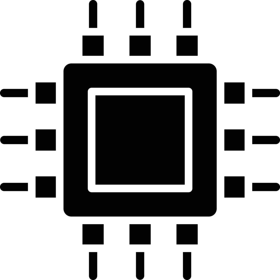 estilo de icono de cpu vector