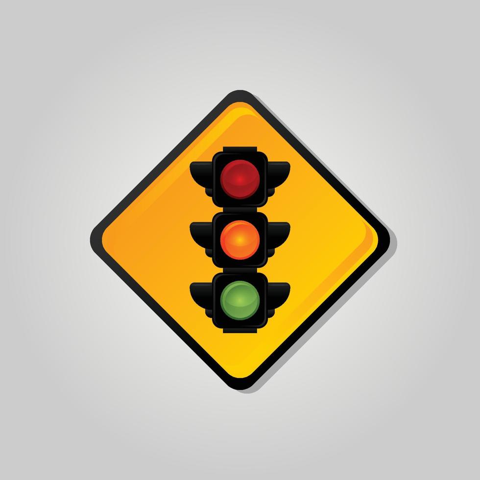 Traffic light symbol icon vector