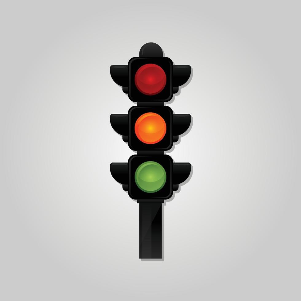 Traffic light icon vector