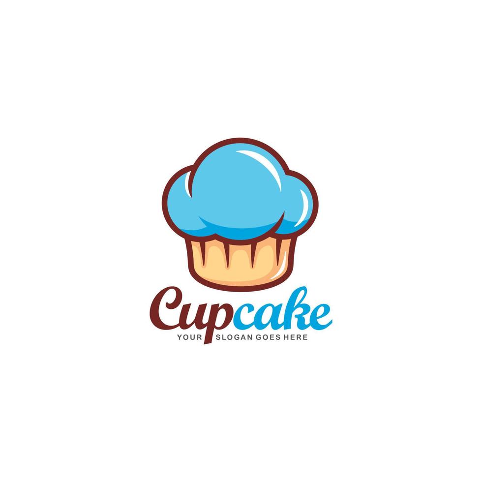 vector de diseño de logotipo de cupcake