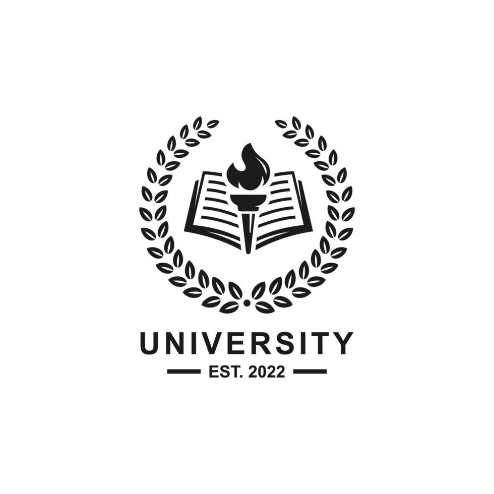 escuela emblema logotipo diseño vector ilustración. logotipo de educación. logotipo de la universidad