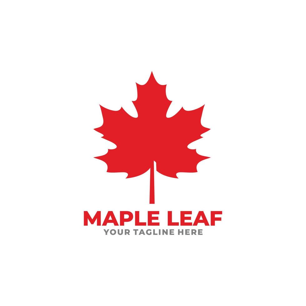 Maple leaf logo design vector