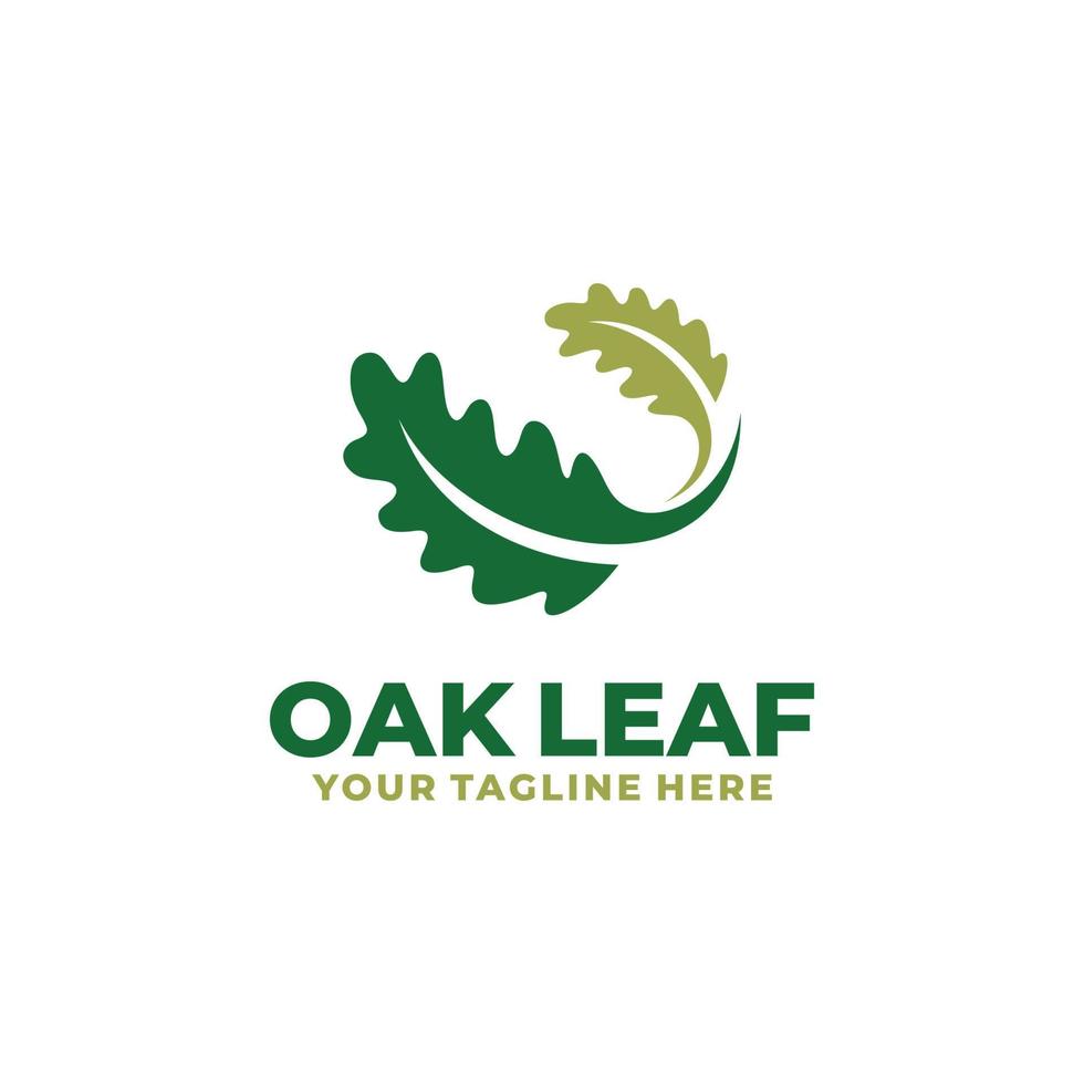 Oak leaf logo design vector