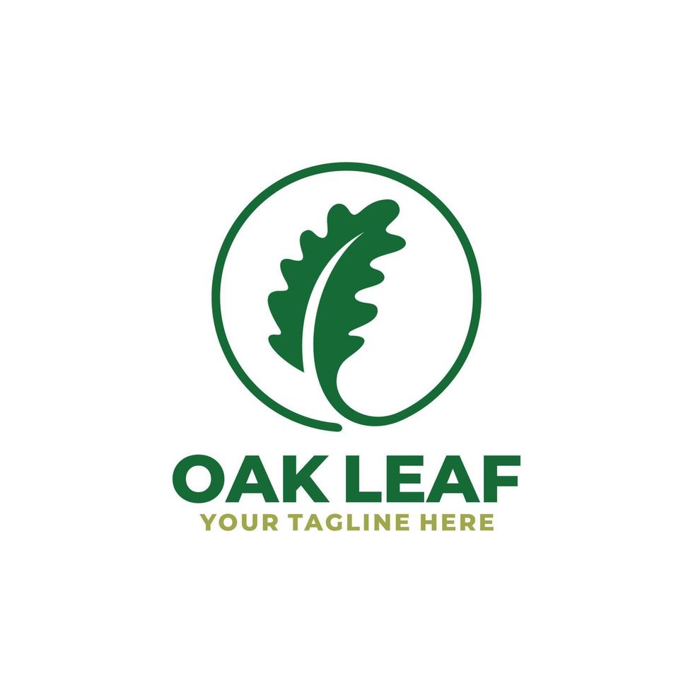 Oak leaf logo design vector
