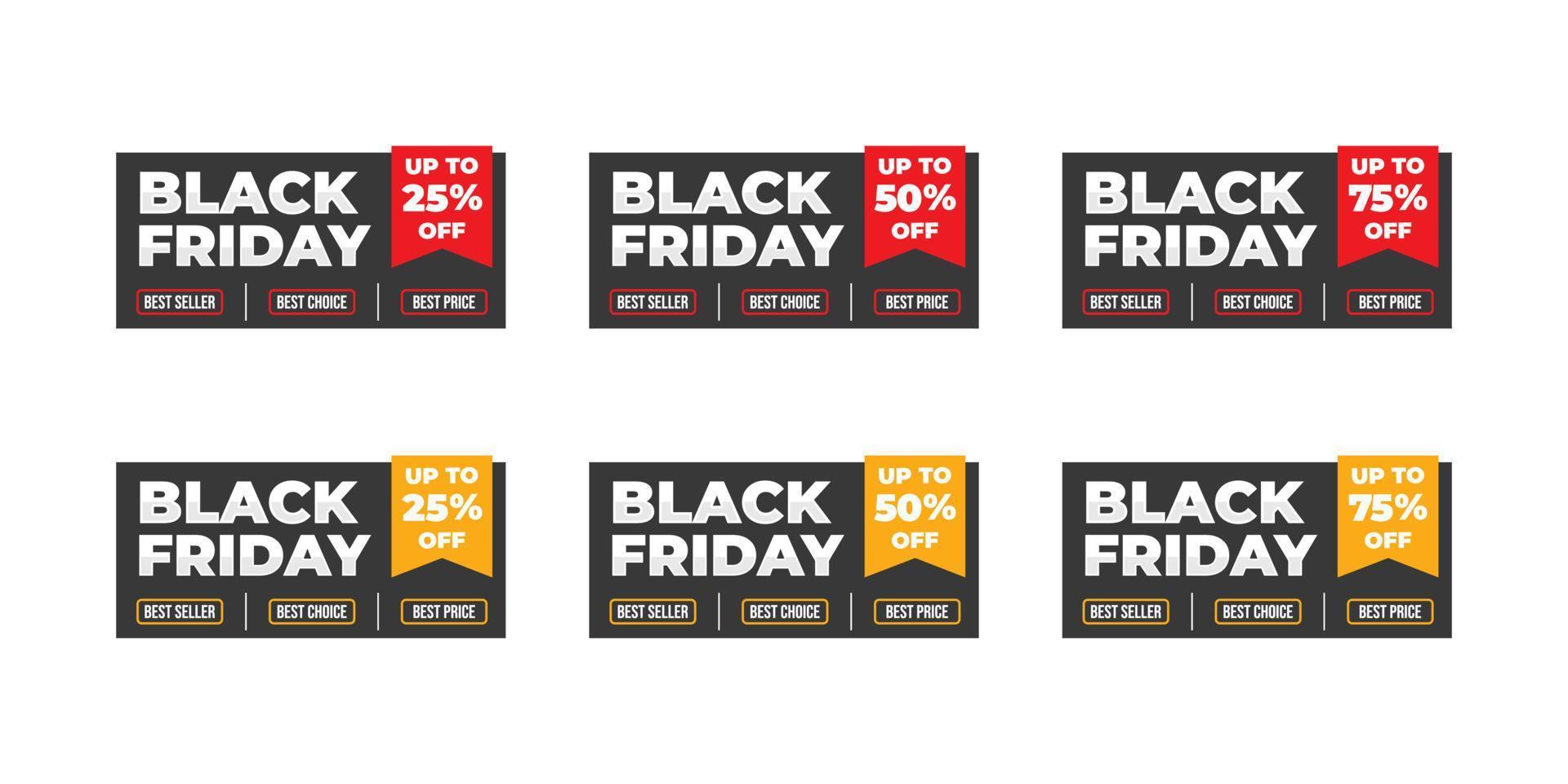 Black friday vector set