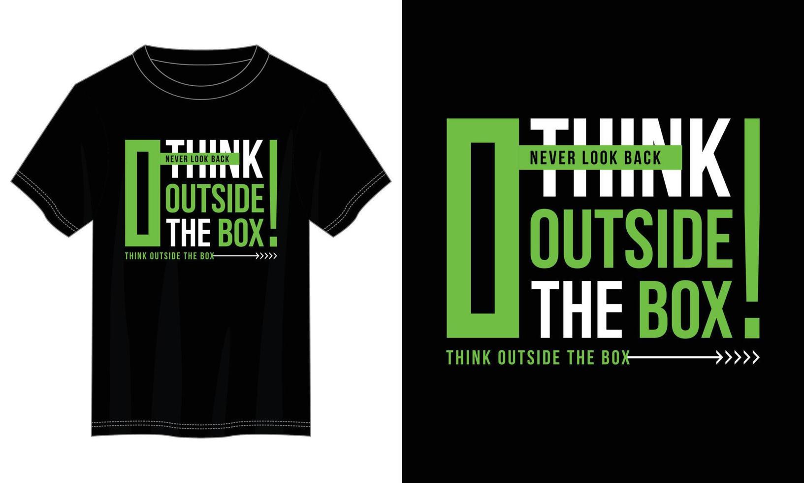 think outside the box typography t shirt design, motivational typography t shirt design, inspirational quotes t-shirt design vector