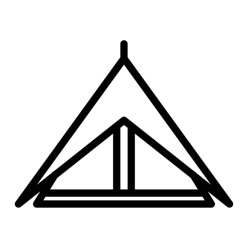 Tents icon. Camping tent and tarp. Vector illustration in line style icon.
