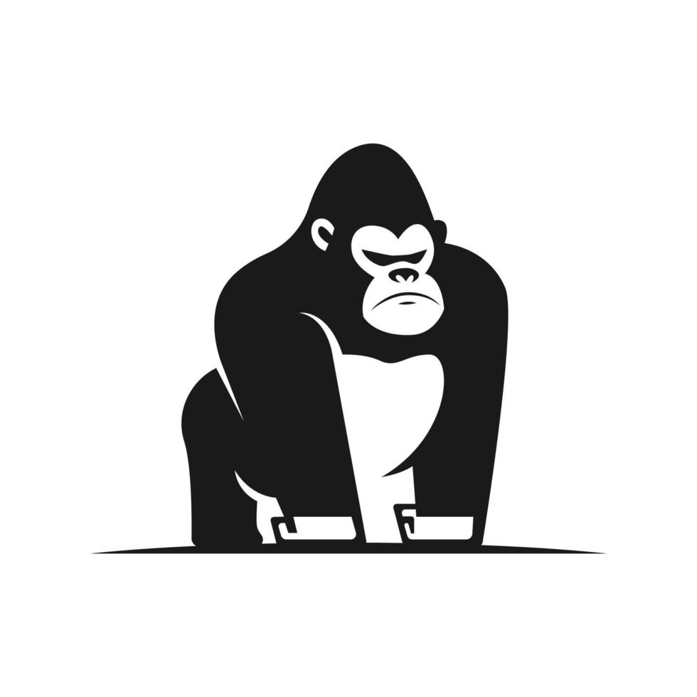 logo icon gorilla vector illustration