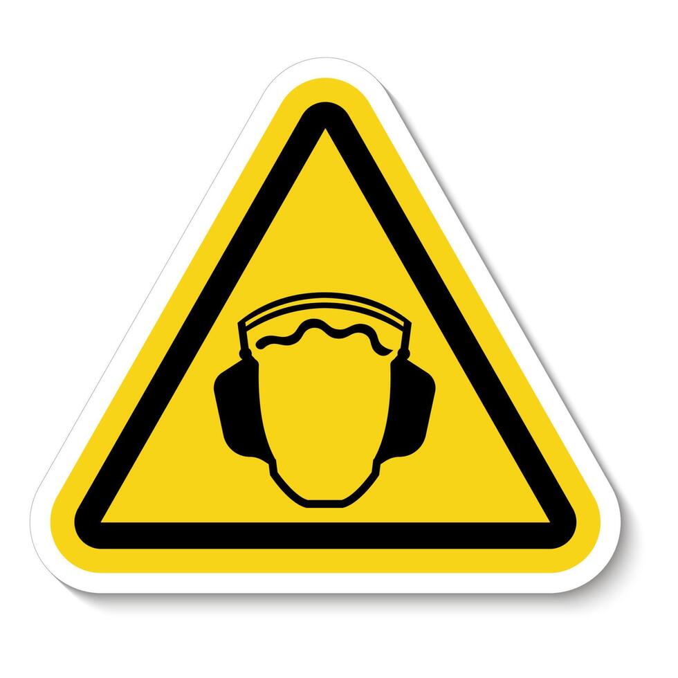 Hearing Protection Symbol Floor Sign vector