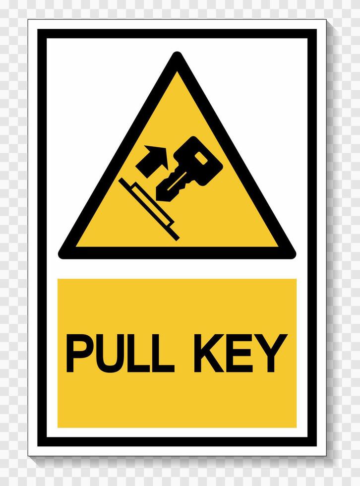 Pull Key Symbol Sign Isolate On White Background,Vector Illustration EPS.10 vector