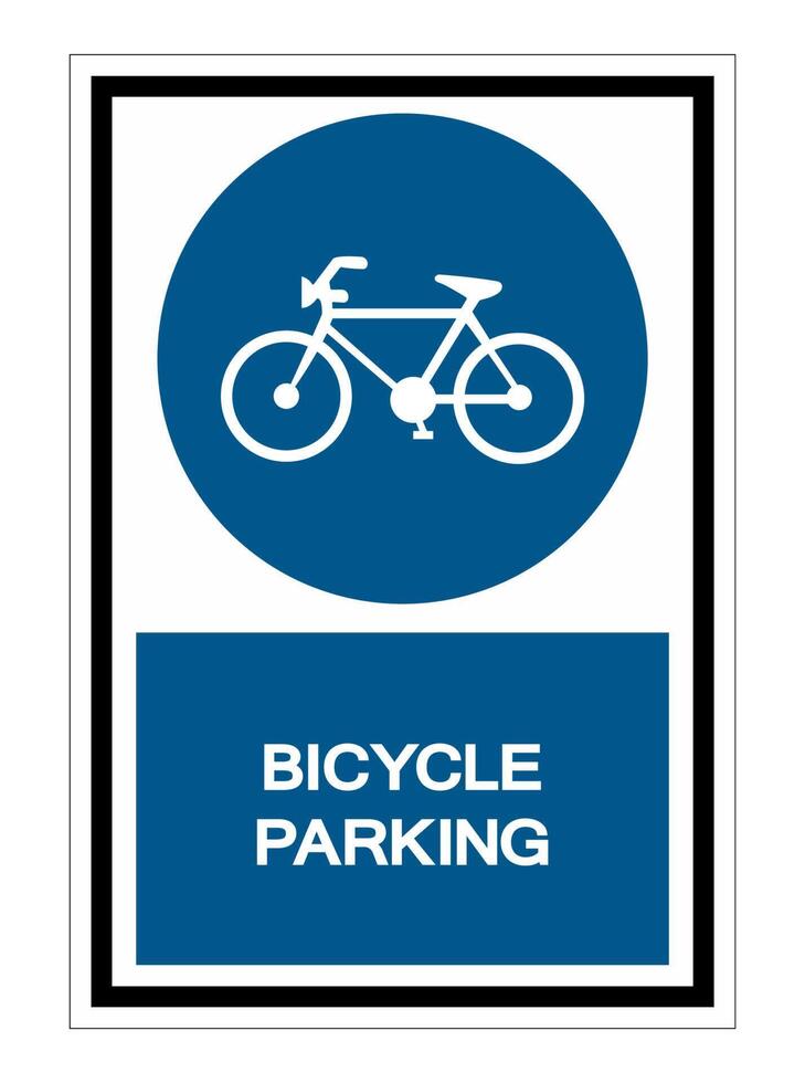 Bicycle Parking Symbol Sign Isolate on White Background,Vector Illustration EPS.10 vector