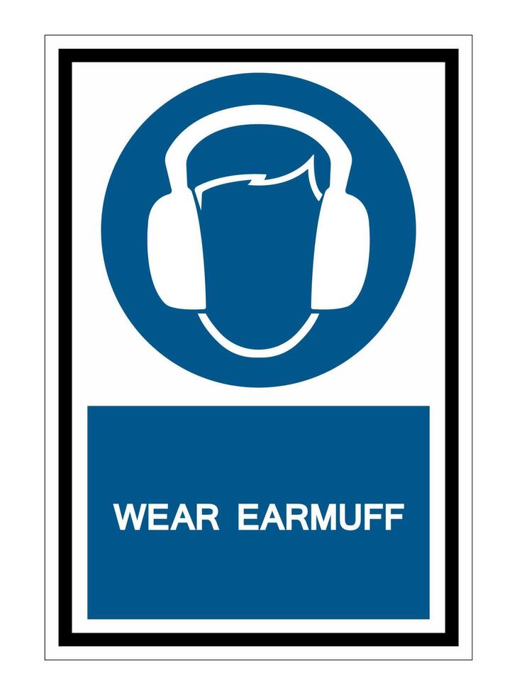 Symbol Wear Ear muff sign Isolate On White Background,Vector Illustration EPS.10 vector