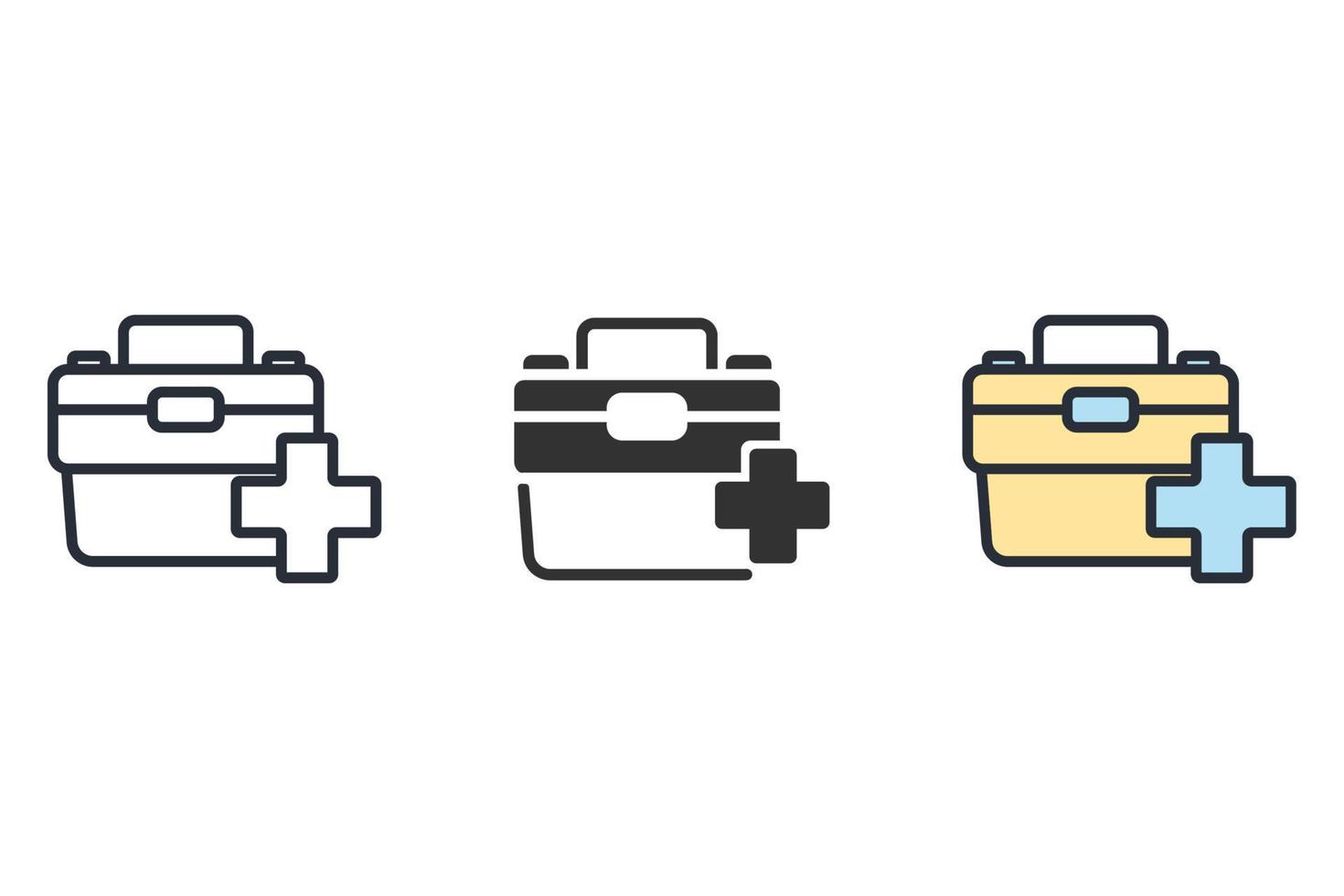 first aid kit icons  symbol vector elements for infographic web