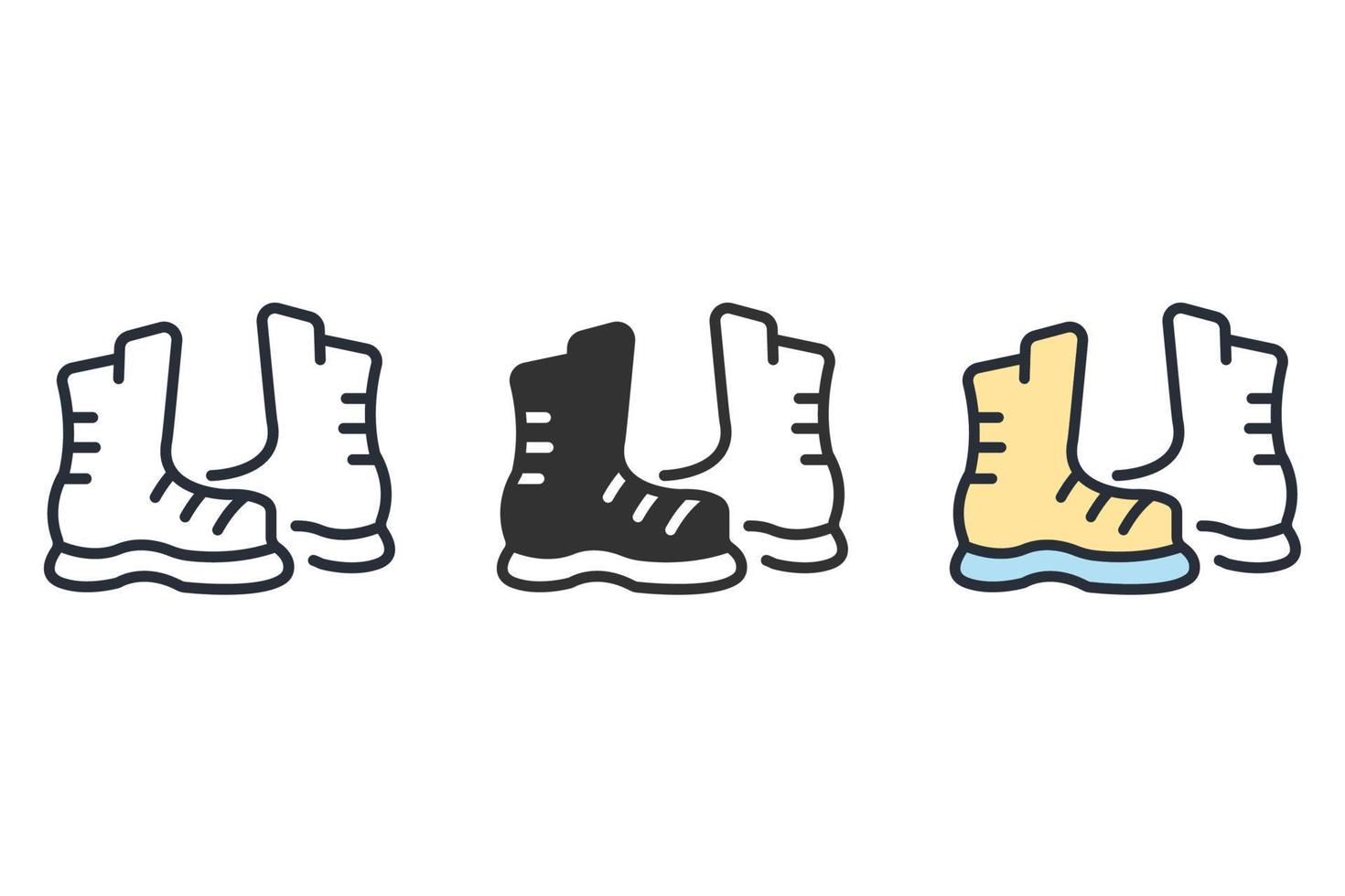 boot icons  symbol vector elements for infographic web