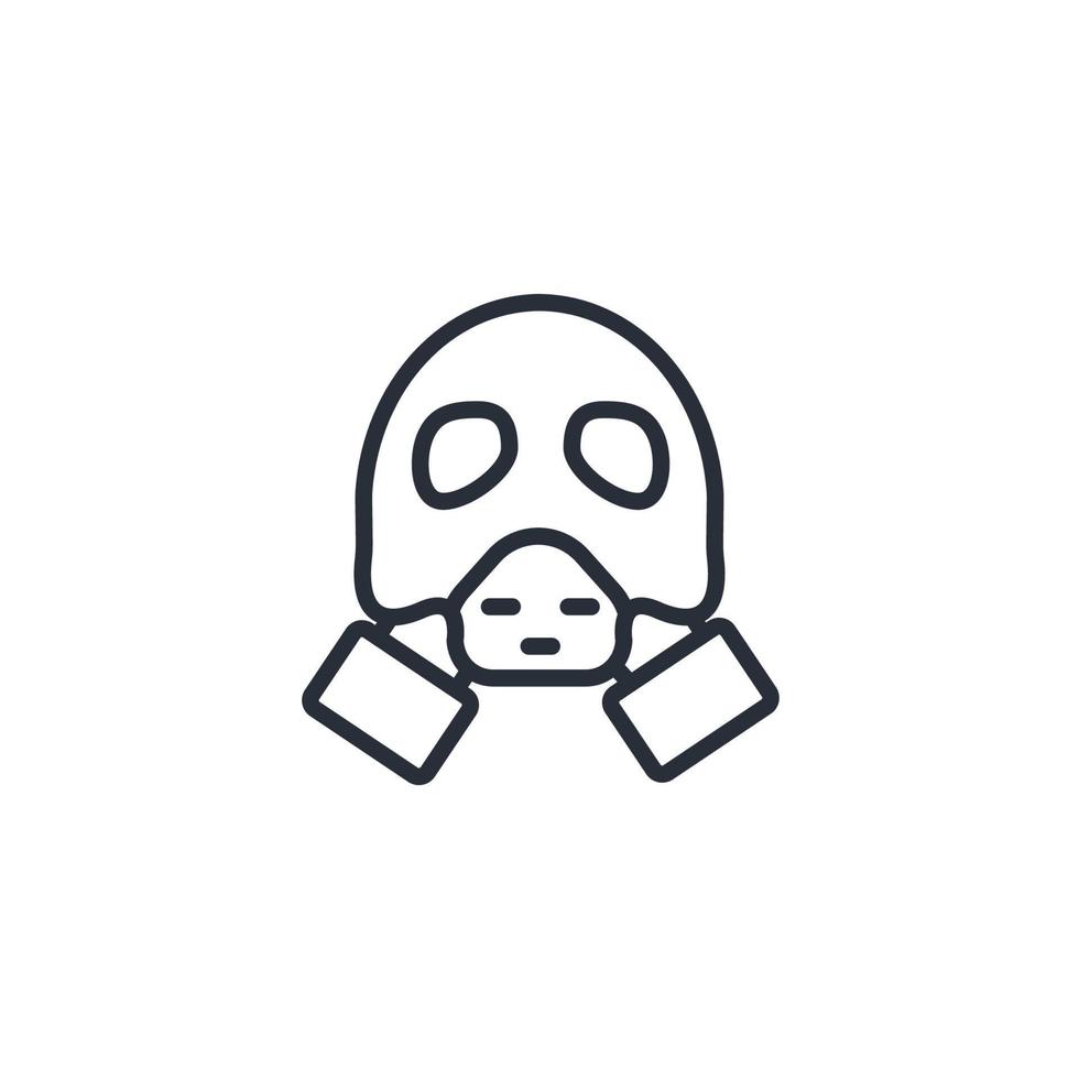 iconos de máscara de gas símbolo elementos vectoriales para web infográfico vector