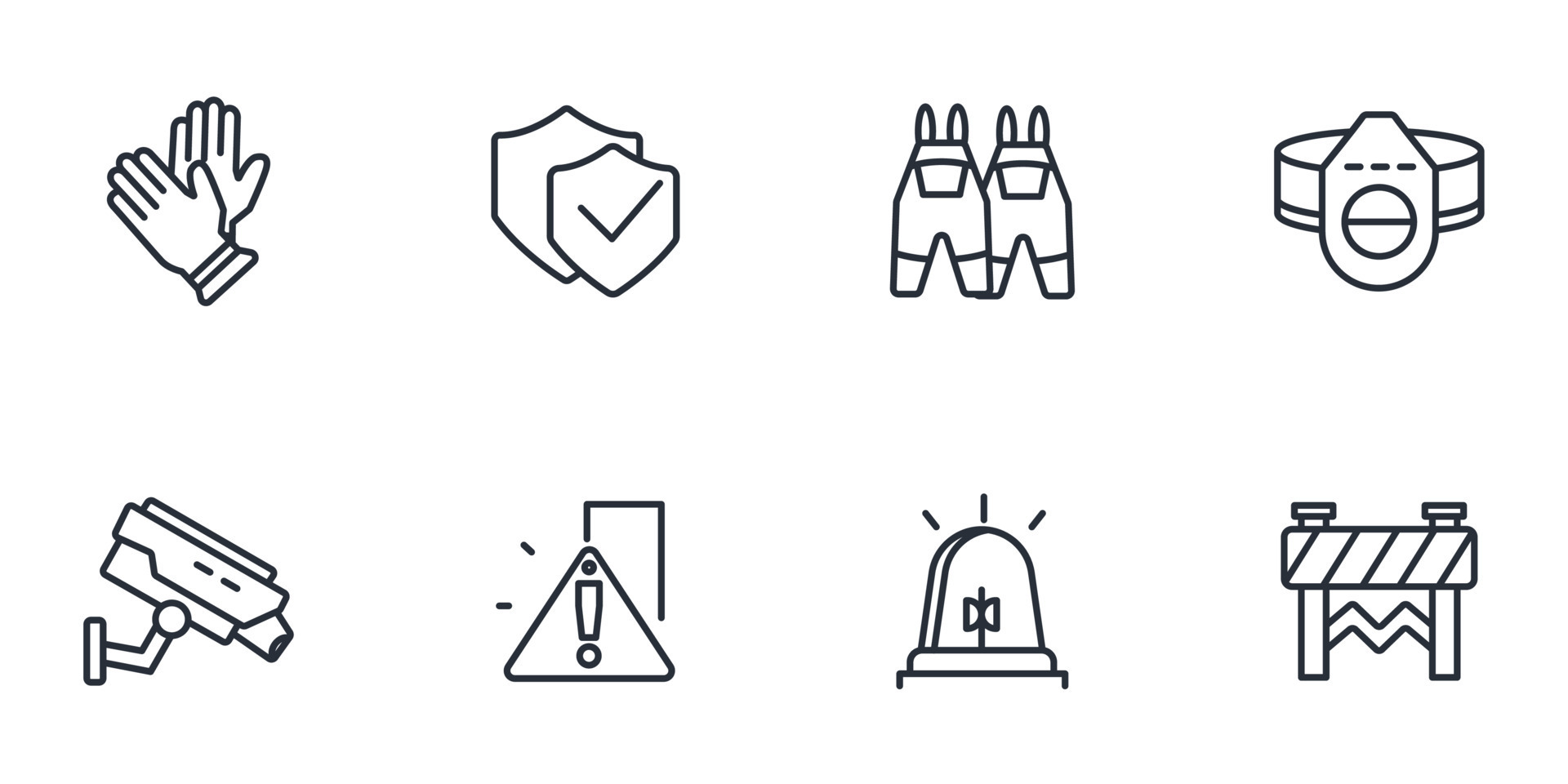 work safety icons set . work safety pack symbol vector elements for