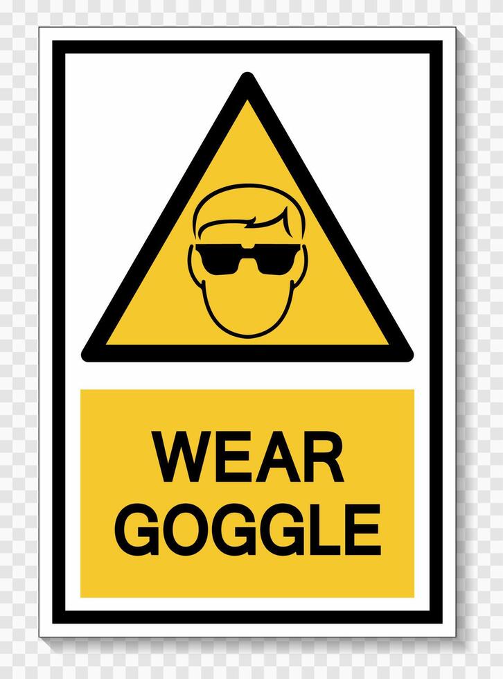 Wear Goggle Symbol Sign Isolate on White Background,Vector Illustration EPS.10 vector