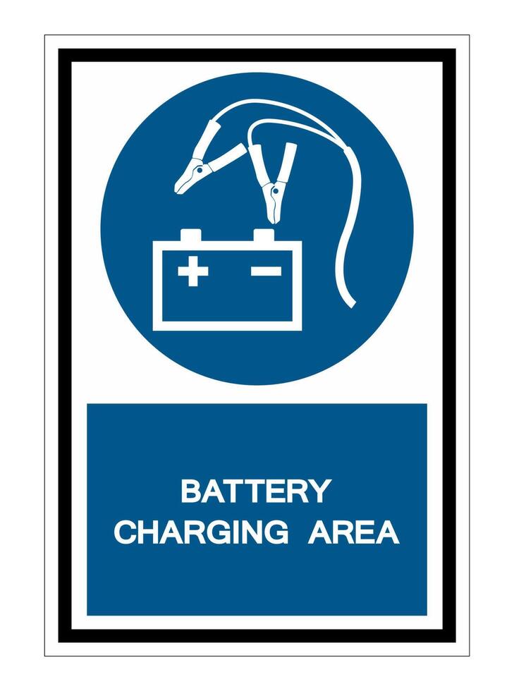 Battery Charging Area Symbol Sign Isolate on White Background,Vector Illustration EPS.10 vector