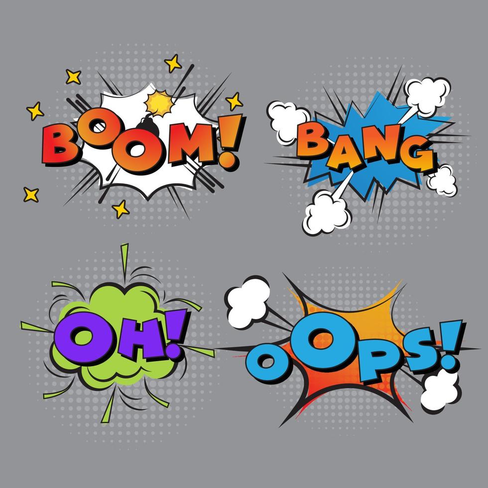 Comic Book  Design Element Vector