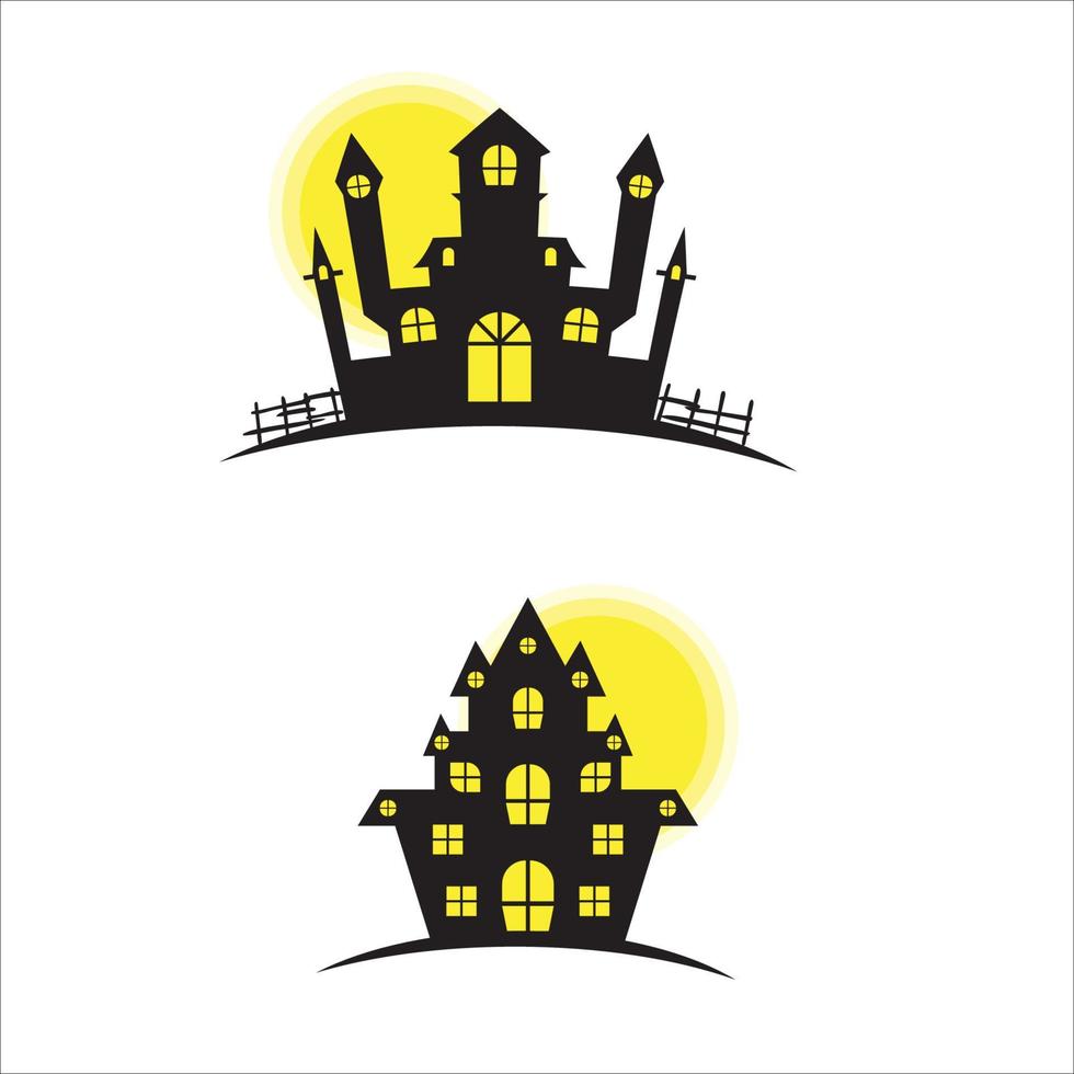 House halloween background vector illustration