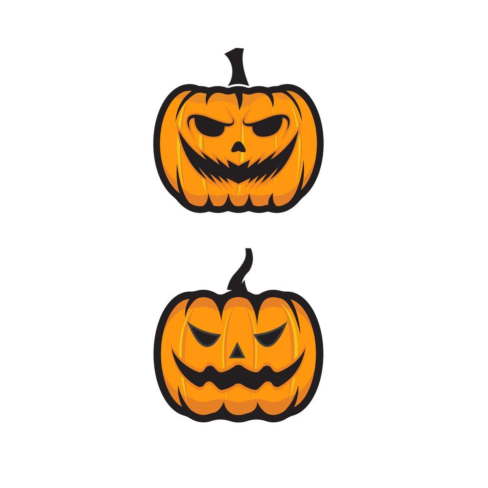 calabaza con sonrisa para tu diseño para la fiesta de halloween vector