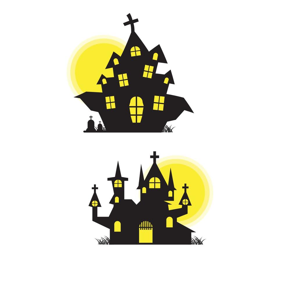 House halloween background vector illustration