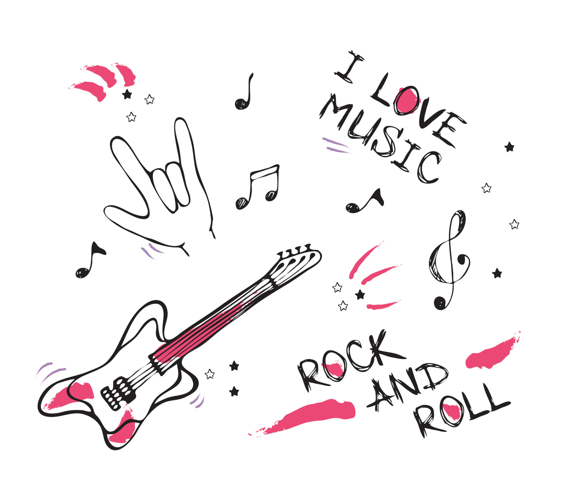 Pancarta Afiche Con Notas Musicales Guitarra Inscripciones Me pancarta-afiche-con-notas-musicales-guitarra-inscripciones-me