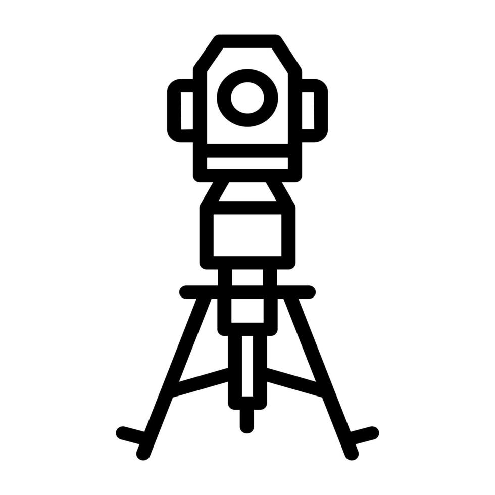 An outline icon design of theodolite vector