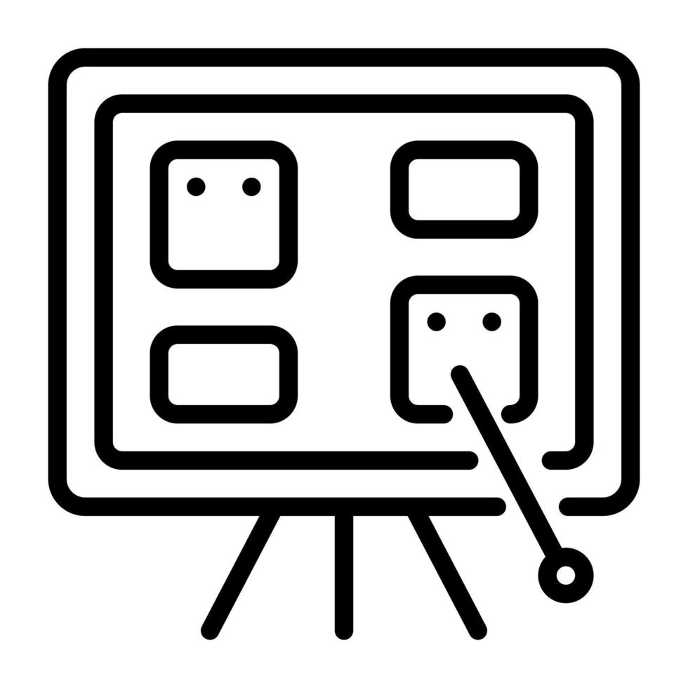 Check this outline icon of presentation vector