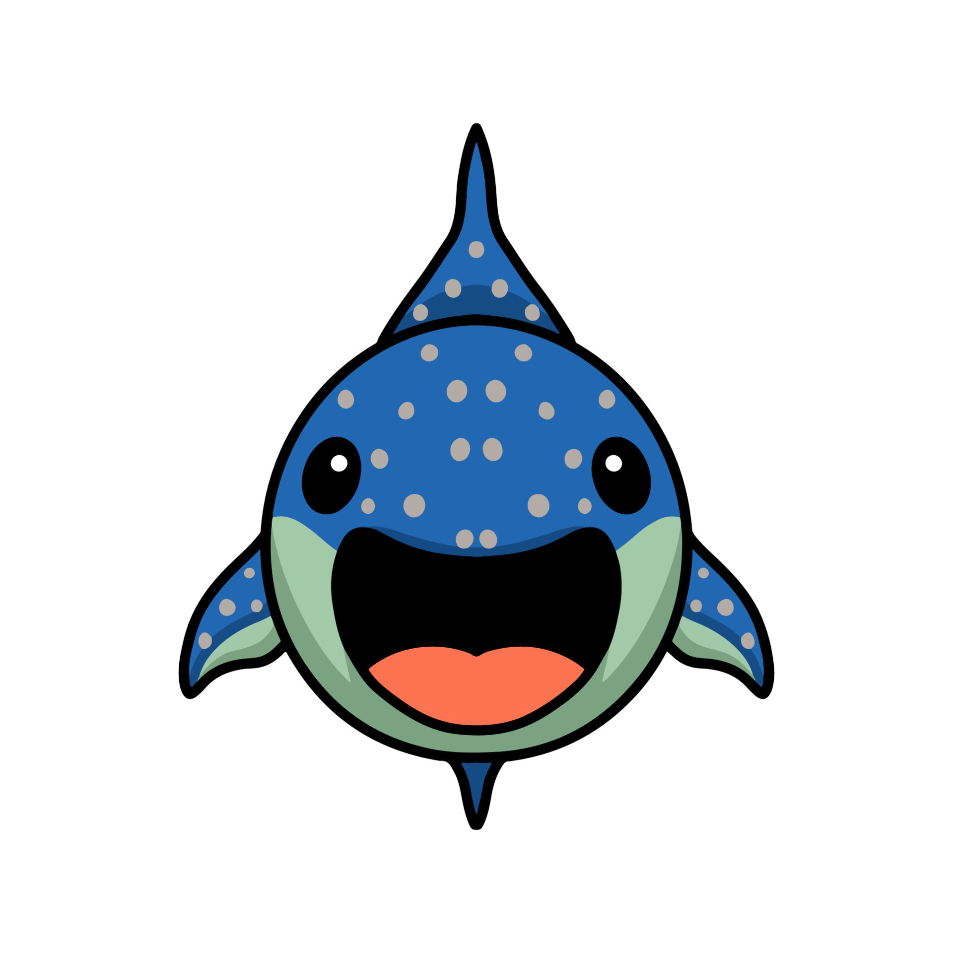 Cute whale shark cartoon swimming 12710519 Vector Art at Vecteezy