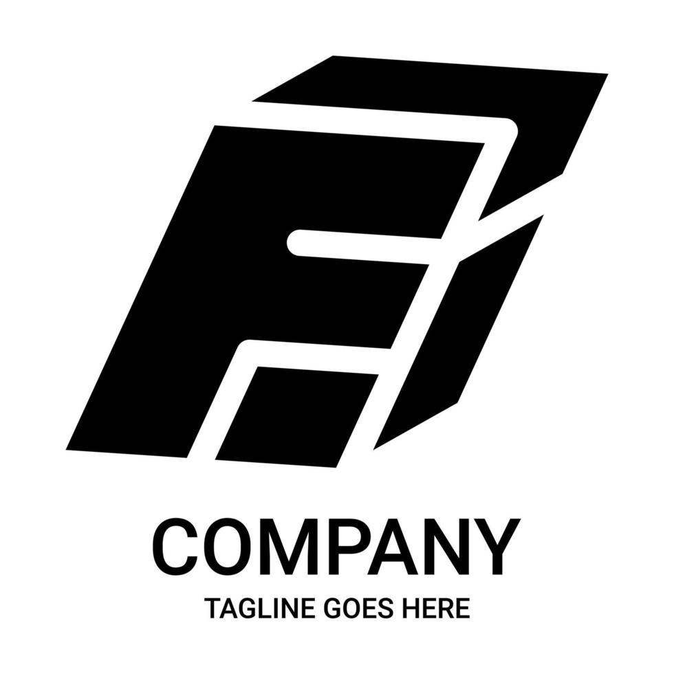 Abstract letter F logo design vector