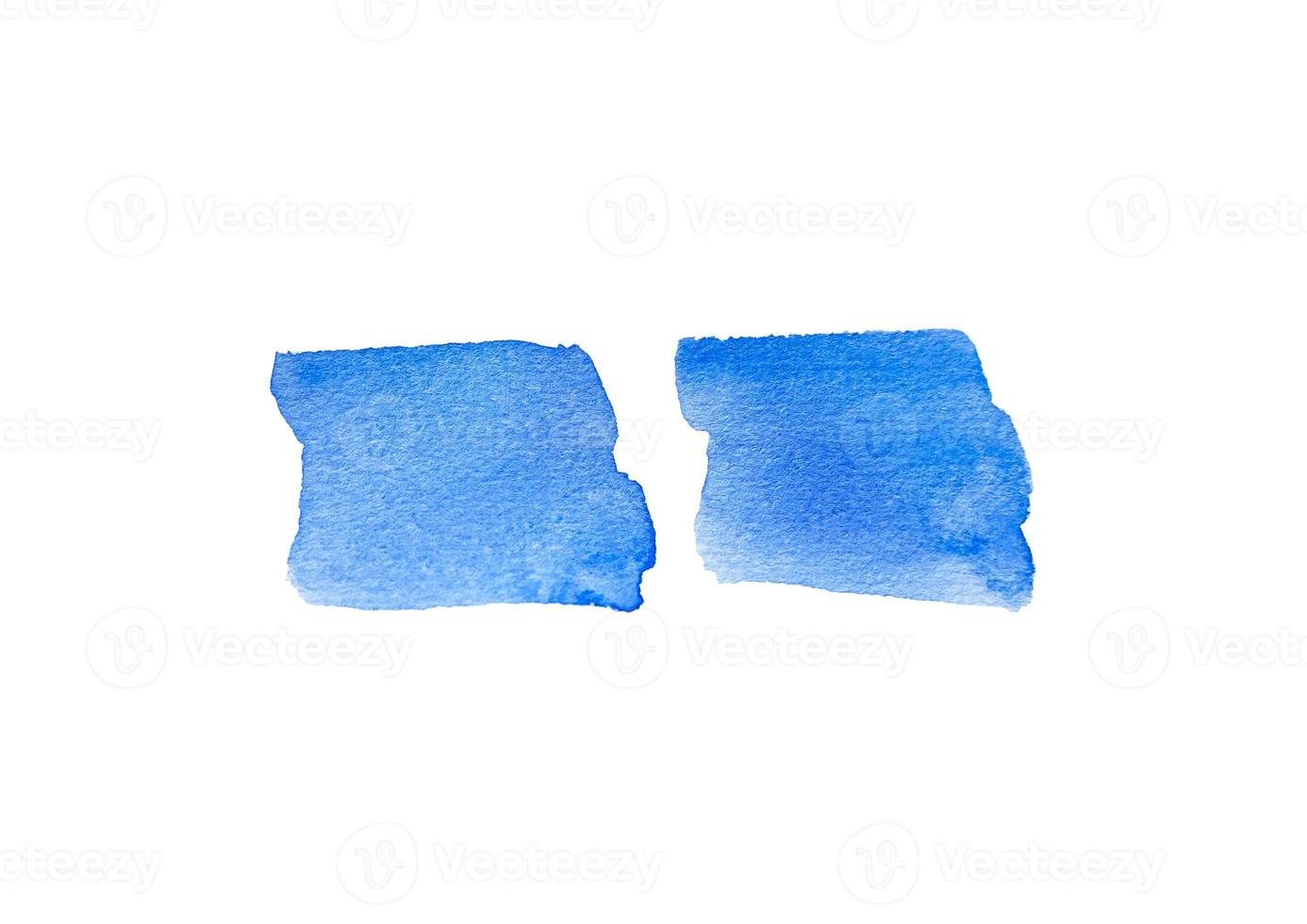 Colorful watercolor brush strokes on white paper background. photo