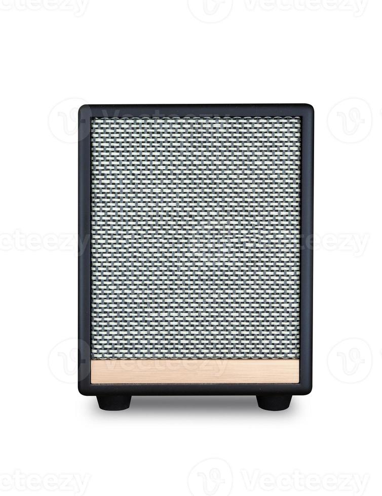 Modern bluetooth speaker isolated on white background. photo