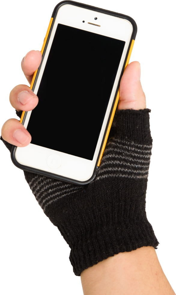 hand innehav smartphone isolera png