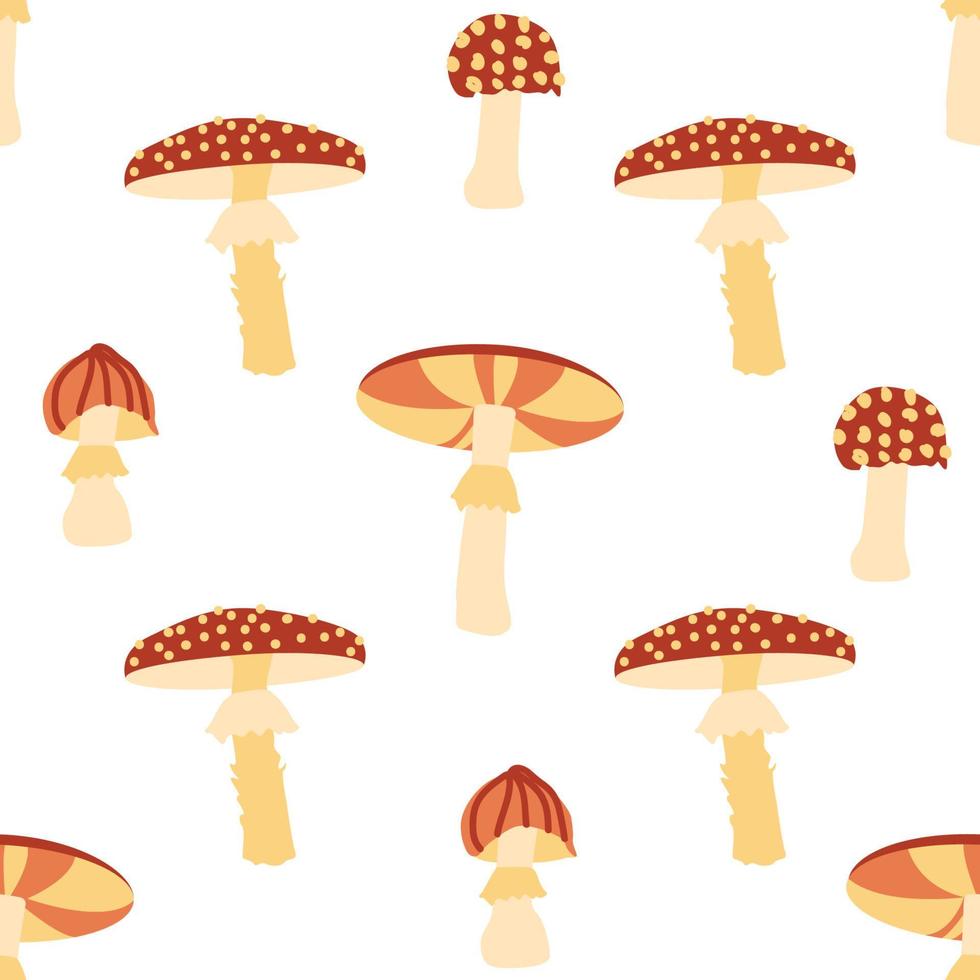 Magic mushrooms seamless pattern. Psychedelic hallucination. 60s hippie colorful art. Vintage psychedelic textile, fabric, wrapping, wallpaper. vector