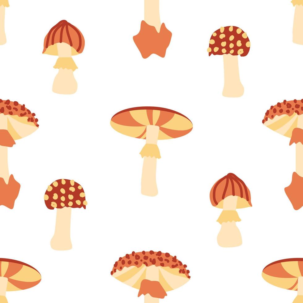Magic mushrooms seamless pattern. Psychedelic hallucination. 60s hippie colorful art. Vintage psychedelic textile, fabric, wrapping, wallpaper. vector