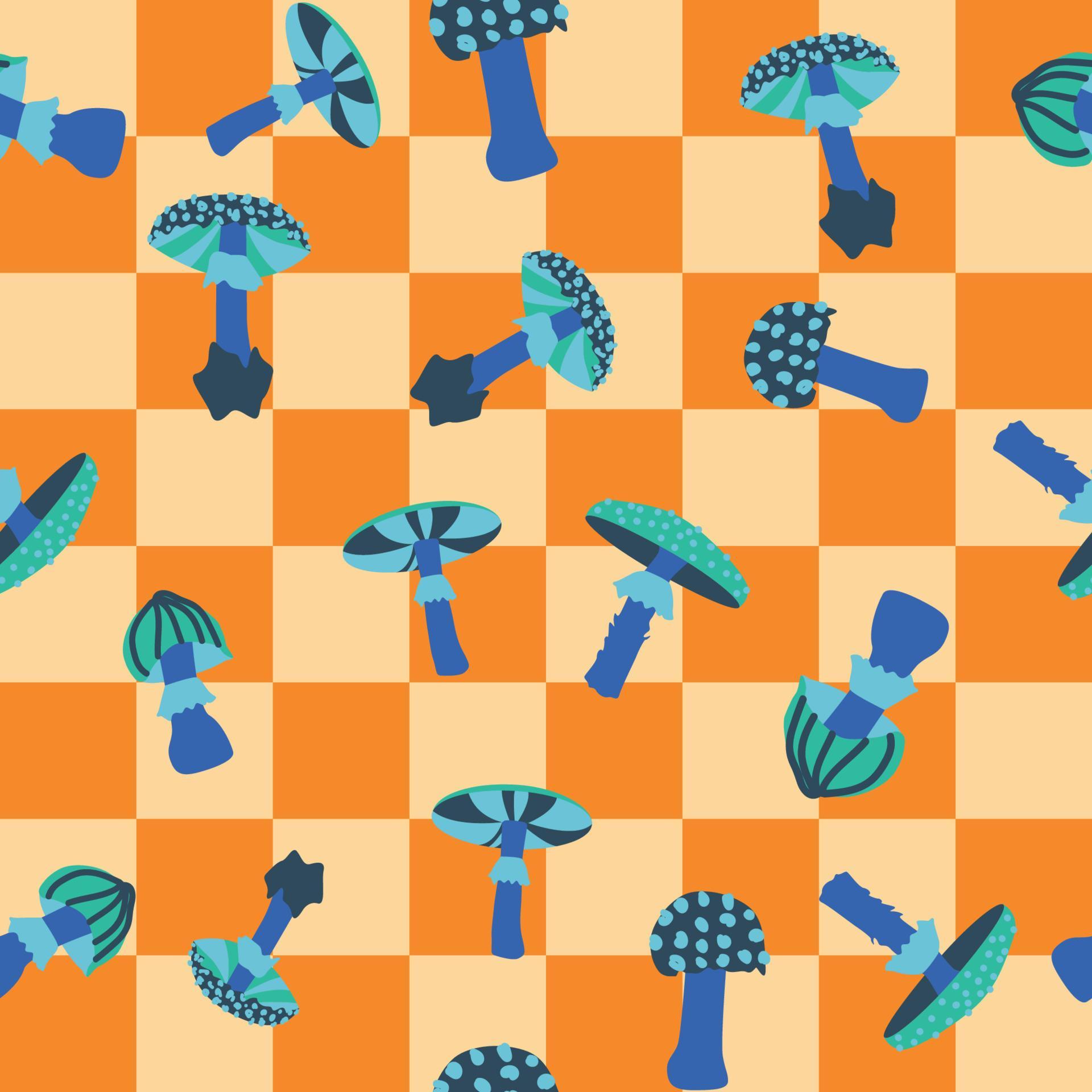 Magic psychedelic drug mushrooms seamless pattern Psychedelic Magic psychedelic drug mushrooms seamless pattern Psychedelic