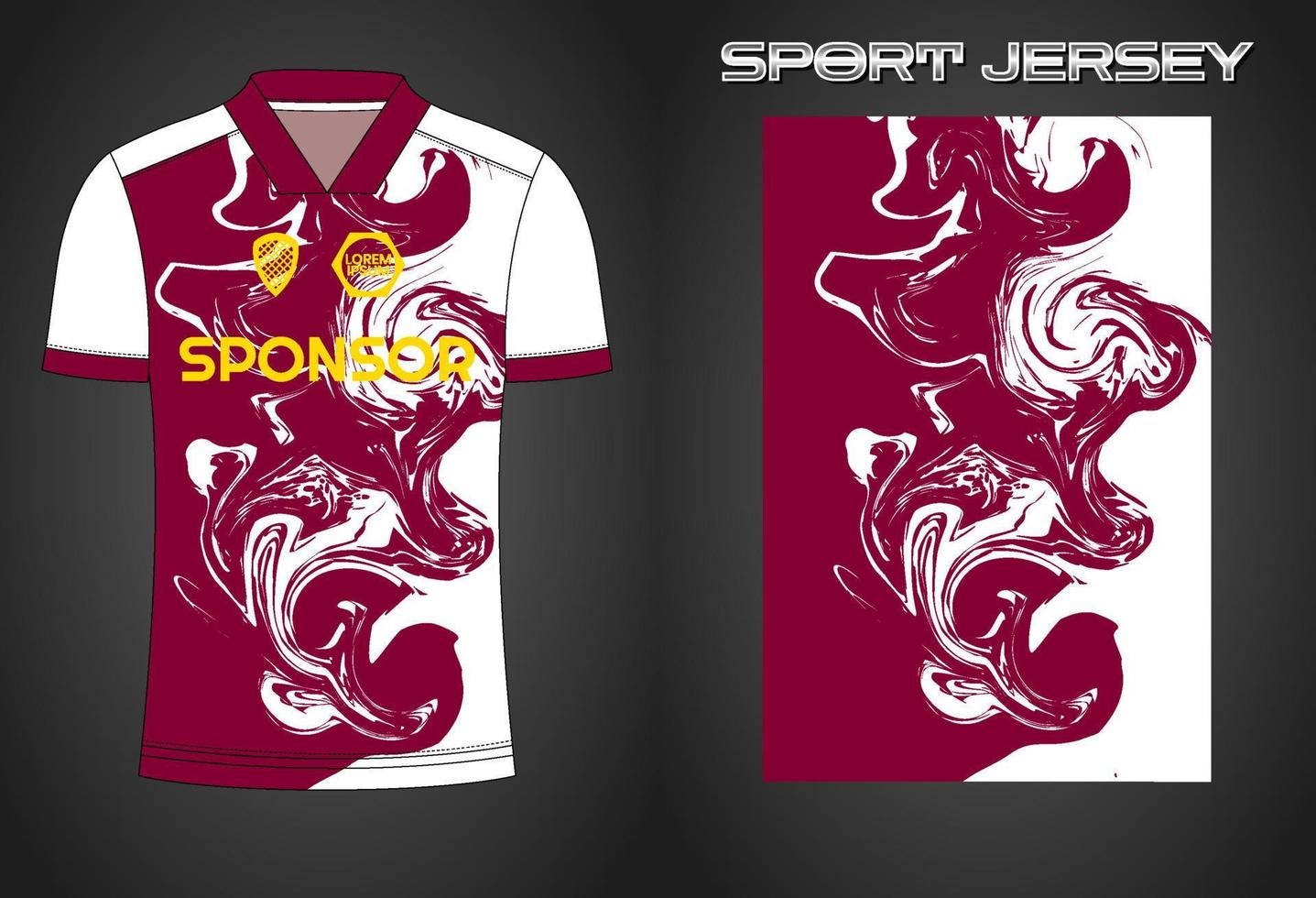 Soccer jersey sport shirt design template vector