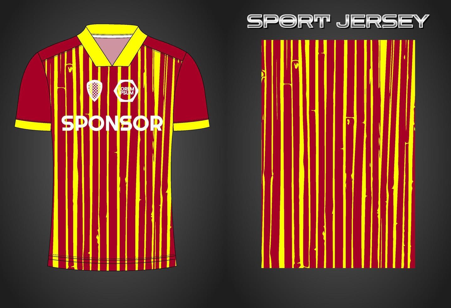 plantilla de diseño de camiseta deportiva de camiseta de fútbol vector